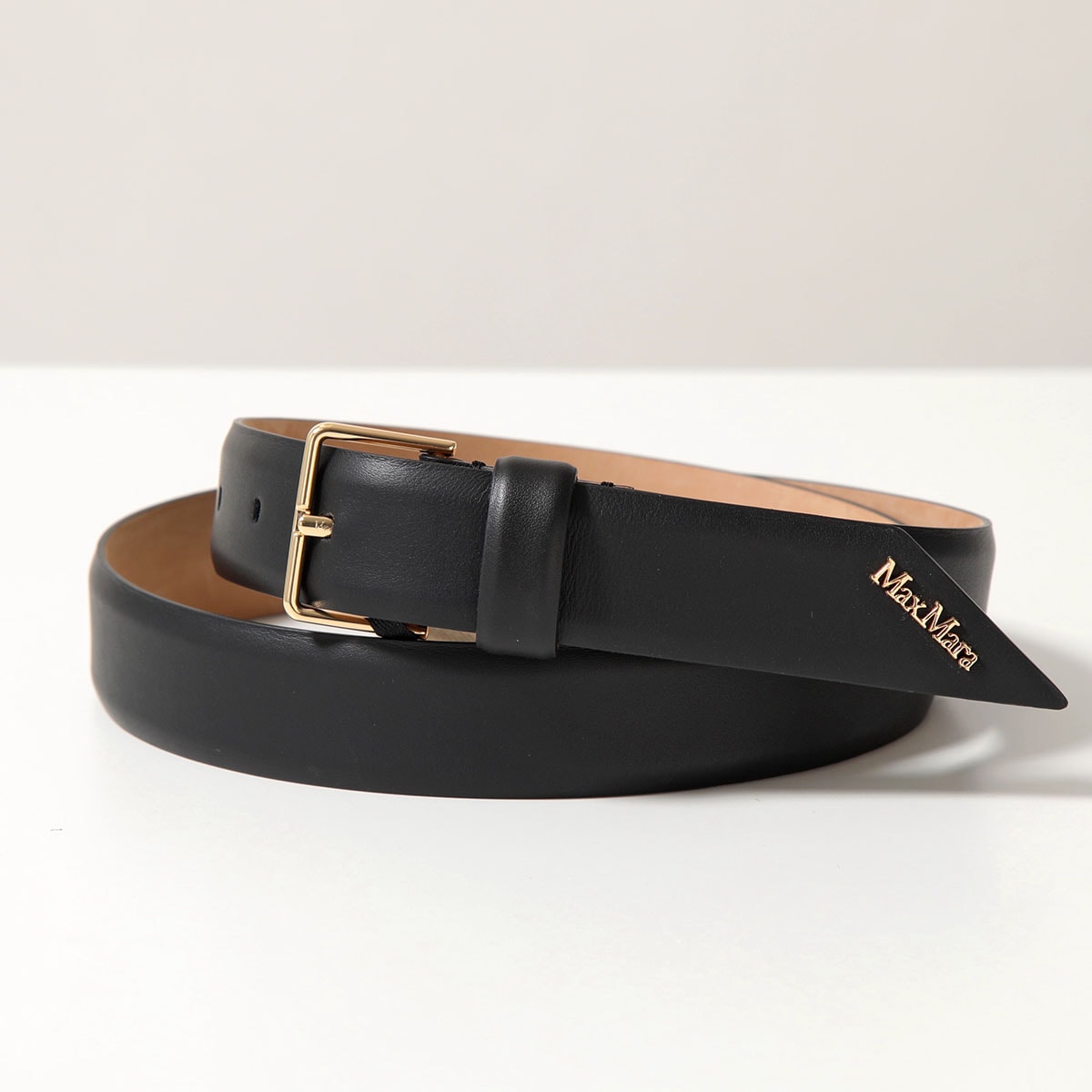 MAX MARA マックスマーラ ベルト NEWBUCKLE30 ニューバックル30 レディース レザー スクエアバックル ロゴ 005