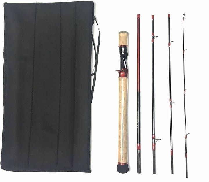 ベイトフィネスロッド トラベルロッド トラウトロッド ライト 岩魚 山女 ニジマス エリアトラウト アジング(6.5ft(1.98m)ベイト5ピース(L), 6.5ft(1.98m))