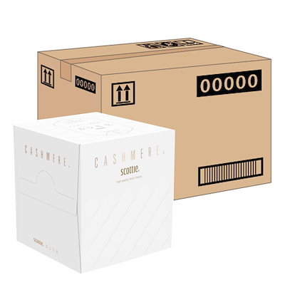 他サイト： スコッティ 【ケース販売】 カシミヤ ティシュー キューブ 160枚(80組) ×12箱入りの商品画像