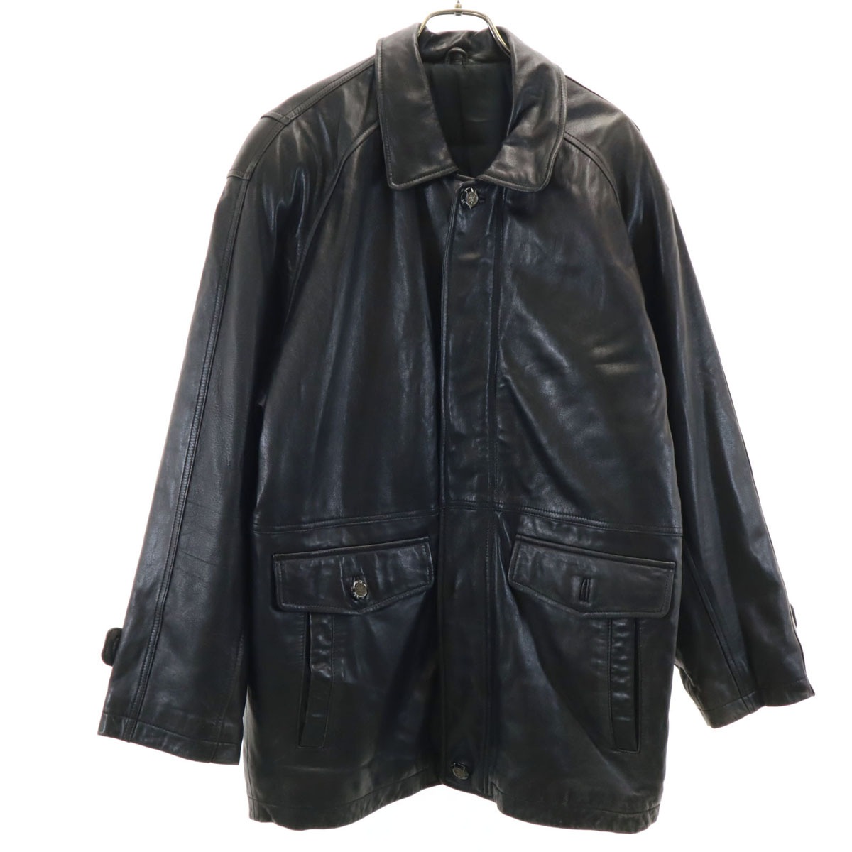 CLIENTI UOMO レザージャケット M ブラック メンズ 古着