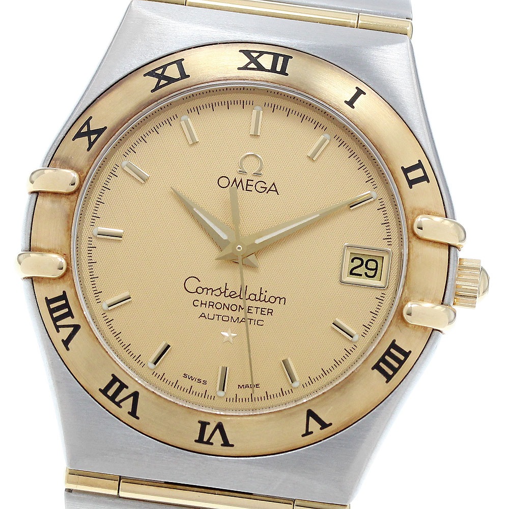 オメガ OMEGA 1202.10 コンステレーション YGコンビ フルバー 自動巻き メンズ 良品 保証書付き_891635【中古】