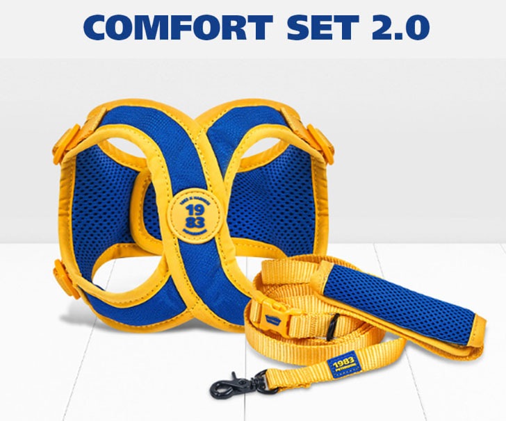 コンフォートセット2.0（コンフォートXハーネス2.0＋コンフォートリード2.0）／気道を圧迫せず快適に装着／着脱簡単／三重ウェビング／優れた耐久性