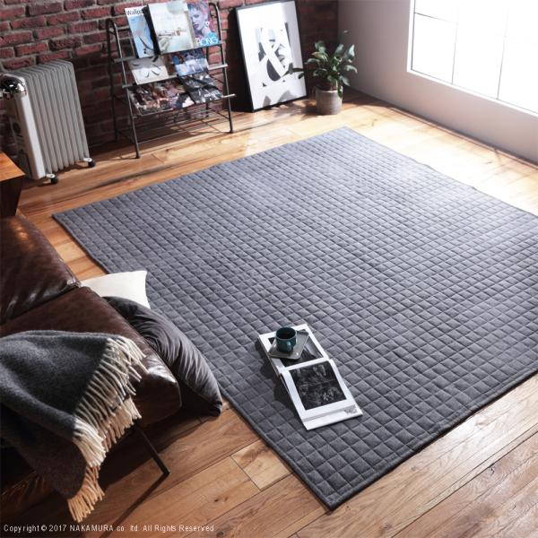 ラグ 2畳用 単品 カバーのみ 185×185cm ホットカーペット用カバー マット 北欧 無地 軽い 軽量 床暖房対応 洗える ブラウン グレー ホットカーペット別売り