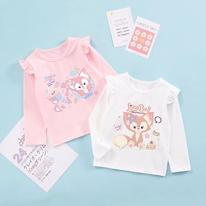 新作 ディズニー 大人気 リーナベル キッズ tシャツ 長袖 綿 トップス 春秋 子供服 女の子 バイカラー 韓国子供服 通学着 通園着 90-140cm