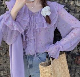 襟付き ブラウス エレガント デート 大人可愛い 長袖 上品 シンプル ガーリー お出かけ 主役級 存在感 個性的 シャツ こなれ感 シフォン きれいめ 透け感 カジュアル コーデ レディース かわい