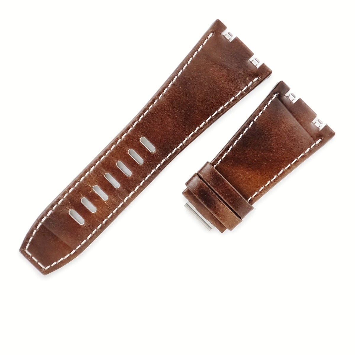 ロイヤルオーク用 レザーバンド メンズ 未使用 純正 替え 新型 ベルト ストラップ カーフ 30ｍｍ ブラウン 茶