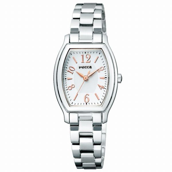 取寄品 正規品 CITIZEN シチズン ウィッカ KH8-713-11 wicca トノーフェイス ソーラーテック レディース腕時計