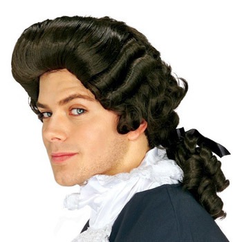 コスプレ 仮装 貴族風ウィッグ ブラウン 【 コスプレ 衣装 ハロウィン パーティーグッズ かぶりもの ウィッグ かつら 男性用 カツラ メンズ プチ仮装 大人用 髪の毛 ハロウィン 衣装 中世 変装