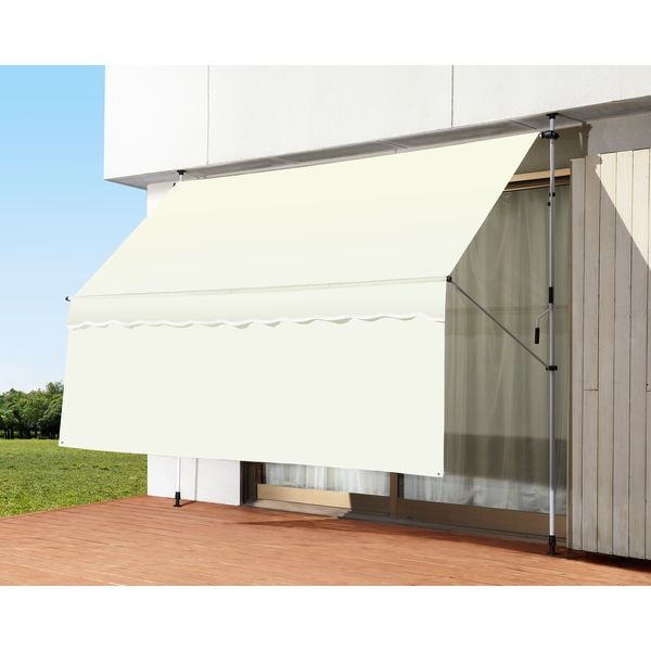 ファミリーライフ 日よけスクリーン&ブラインド すだれ付き 300cm幅 アイボリー(0400020) メーカー直送