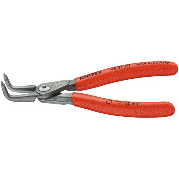 KNIPEX クニペックス 穴用精密 スナップリングプライヤー 曲 滑り止めプラスチックコーティング 全長305mm 4821-J41-TJ 工具 ツール DIY 作業工具