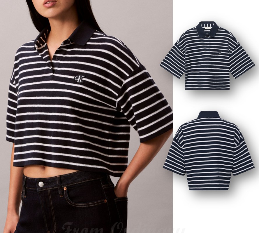 Crop Pique Polo T-shirt (47G238G-CEF)