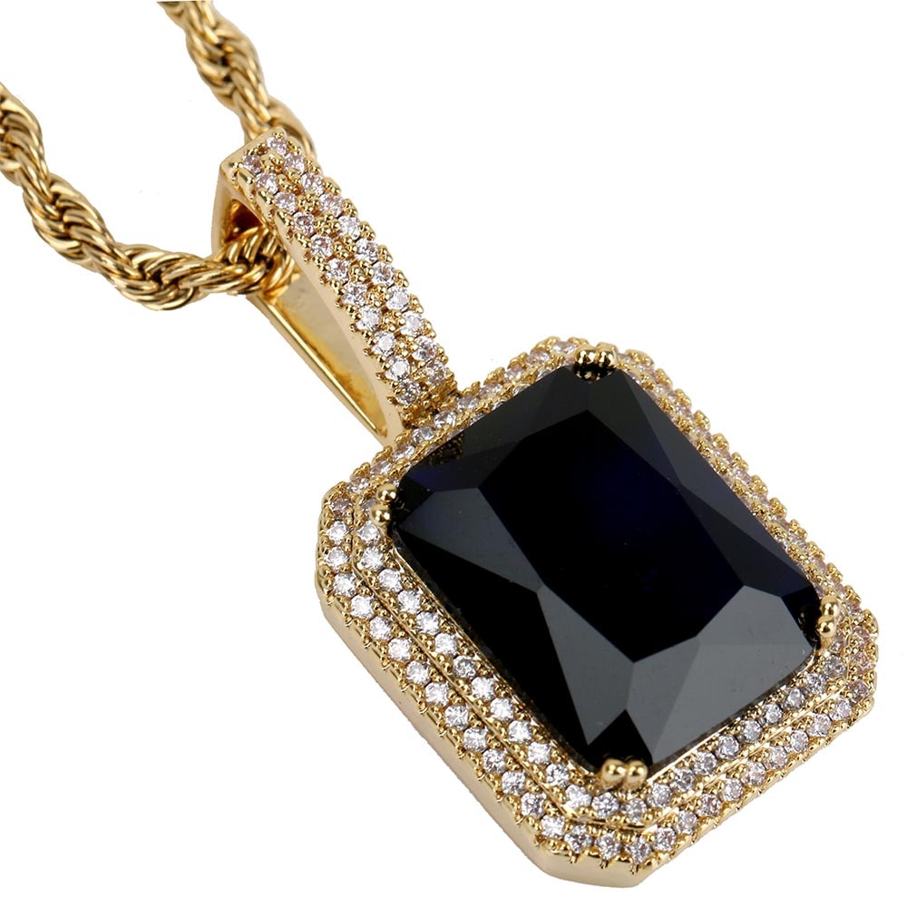 ジルコニアネックレス CZ パヴェ 大粒 [n326]