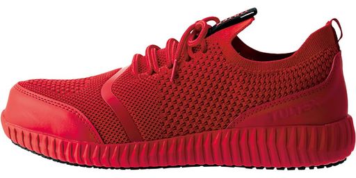 AZ-51663_009 ライトウェイト 撥水 セーフティシューズ(男女兼用)レッド/23cm