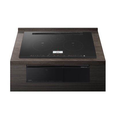 他サイト： HT-N100KTWF K プレミアムブラック 火加減マイスター N100Tシリーズ [ビルトインIHクッキングヒーター(75cm幅IH3口単相200V)]の商品画像