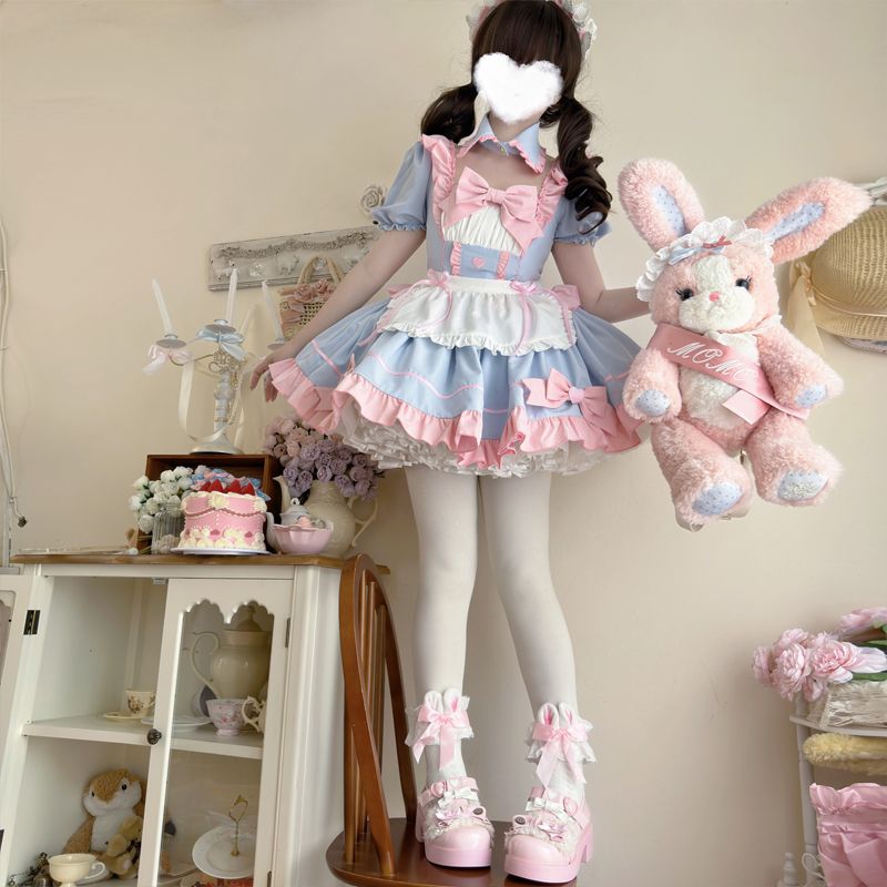 本日の限定商品 ロリータ ワンピース コスプレ 二次元 オリジナルデザインメイドロリータ可愛いメイドコスプレ