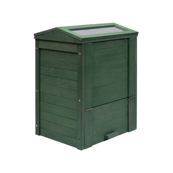 住まいスタイル CPT45DGR 木製窓付コンポスト 90L 「OWN」(オウン) ダークグリーン メーカー直送