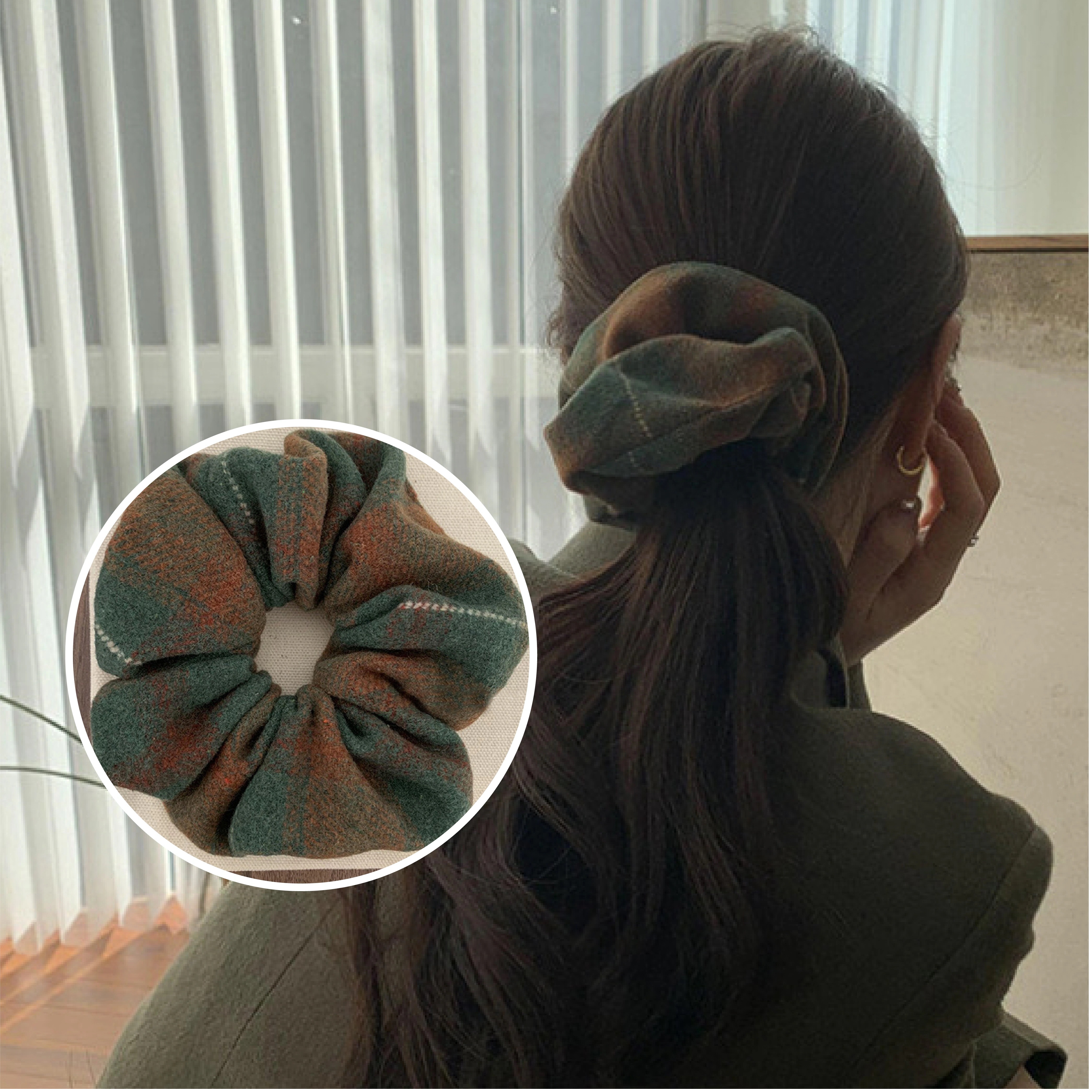 10点セットシュシュ チェック柄 ヘアゴム ツイード ヘアアクセサリー シンプル 上品 ヘアアクセ レディース 大人っぽい 髪ゴム まとめ髪 髪飾り かわいい おしゃれ プレゼント jtl0