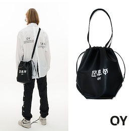 韓国ブランド☆OY☆TRIPLE LOGO LEATHER BUCKET BAG