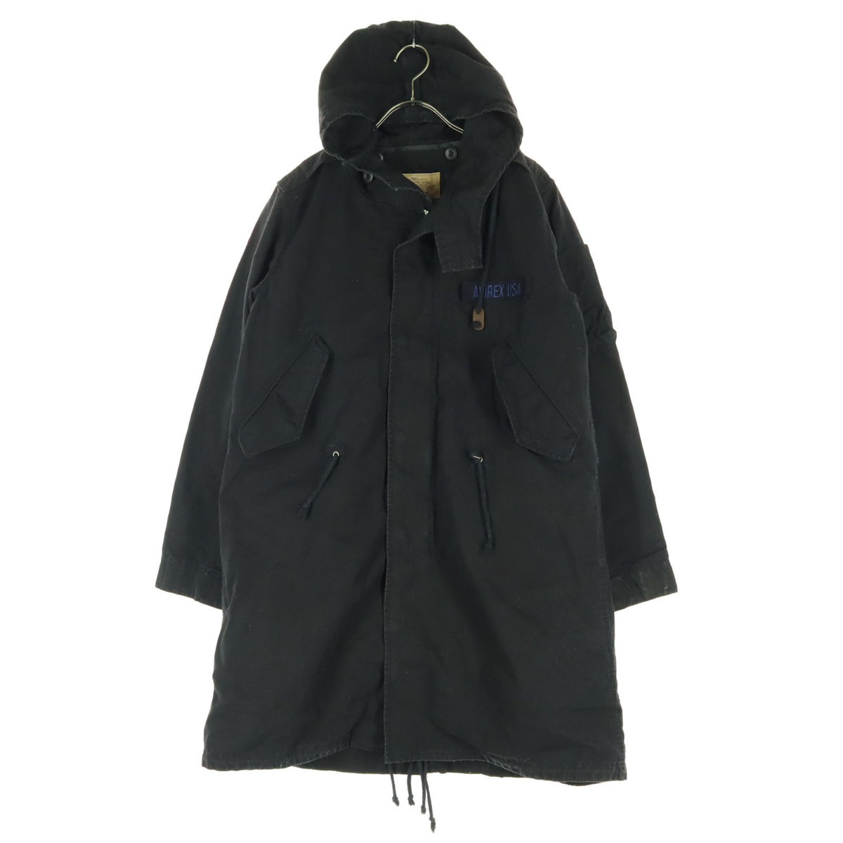 長袖 モッズコート M ブラック ライナー取外し可 メンズ 古着