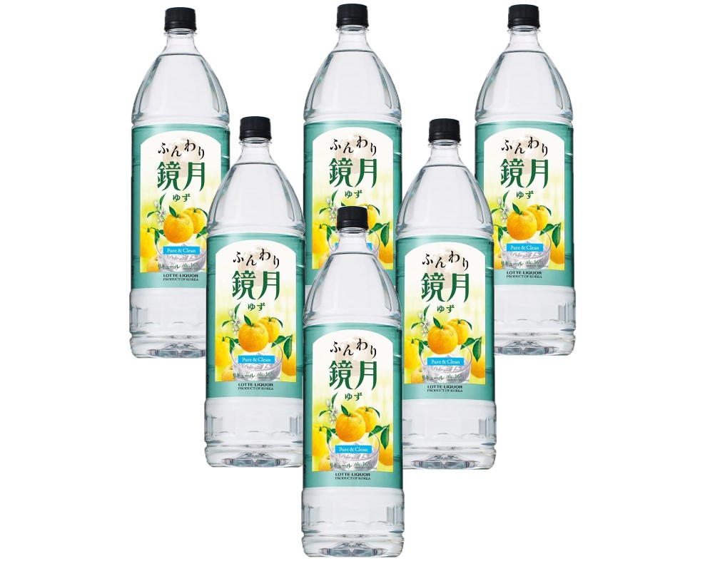 【送料無料】 サントリー ふんわり鏡月 ゆず 1800ml 1.8L 6本 【北海道沖縄県東北四国九州地方は必ず送料が掛かります】