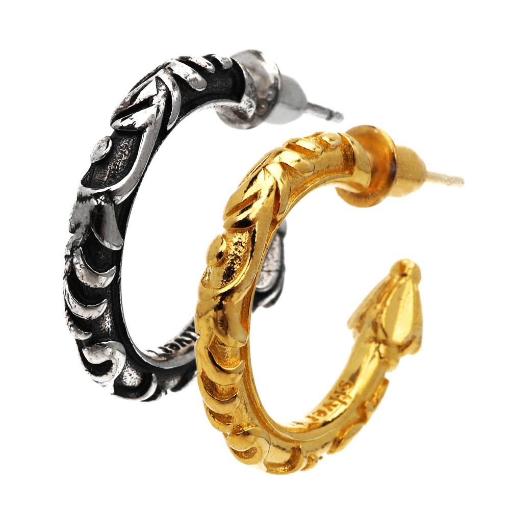 S925 唐草 フープピアス 2カラー [es354] 4,250円