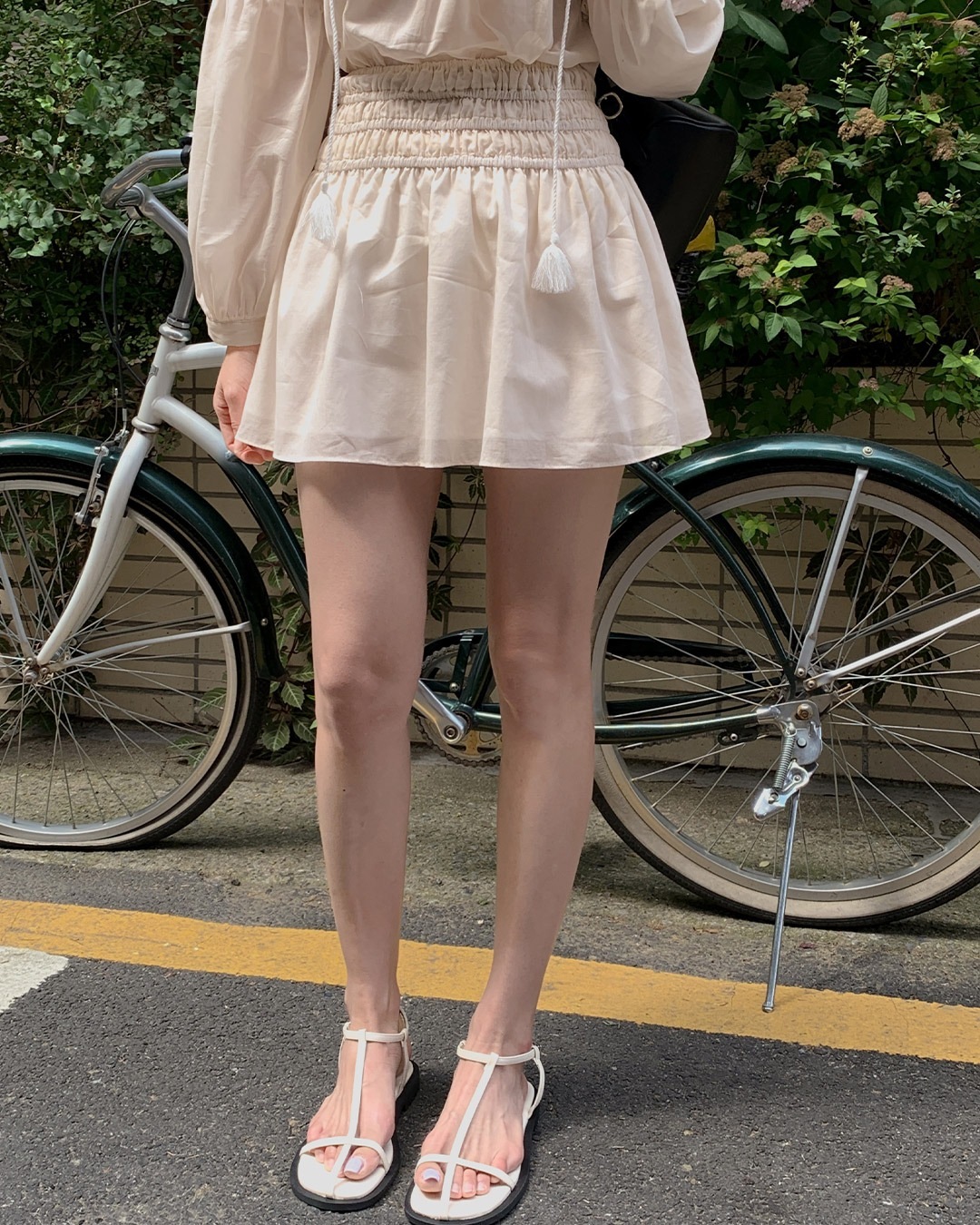 ピュアバンディングミニスカート韓国ファッション レディース