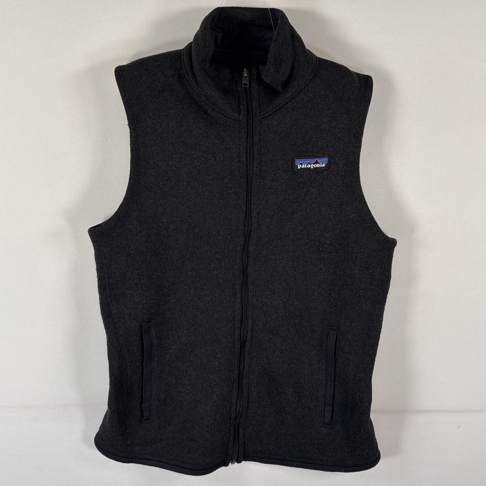 古着 ベスト ベターセーター フルジップ ワンポイントロゴ アウトドア XS ブラック レディース 5,005円