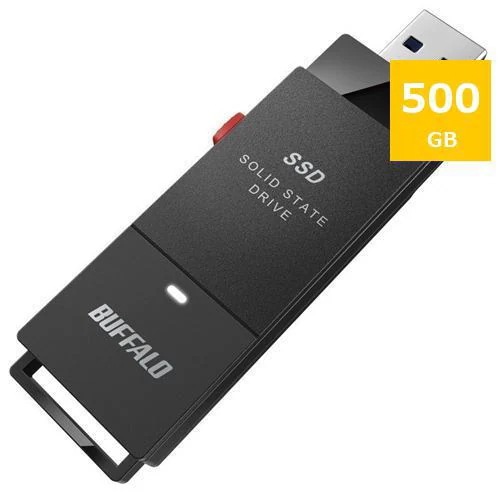 テストバッファロー SSD-PUT500U3-BKC 外付けSSD 500GB