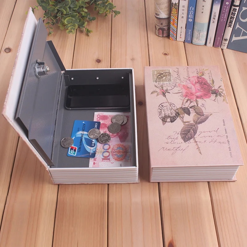 キーお金のためのミニ収納ボックス,ジュエリー,コード,セキュリティロッカー,偽の秘密ボックス,家やオフィスの装飾