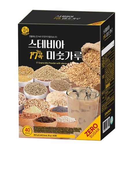 抹茶ステビア17穀 麦こがし ヘルシー穀物 しっかりした朝一食 40p 800g 1個