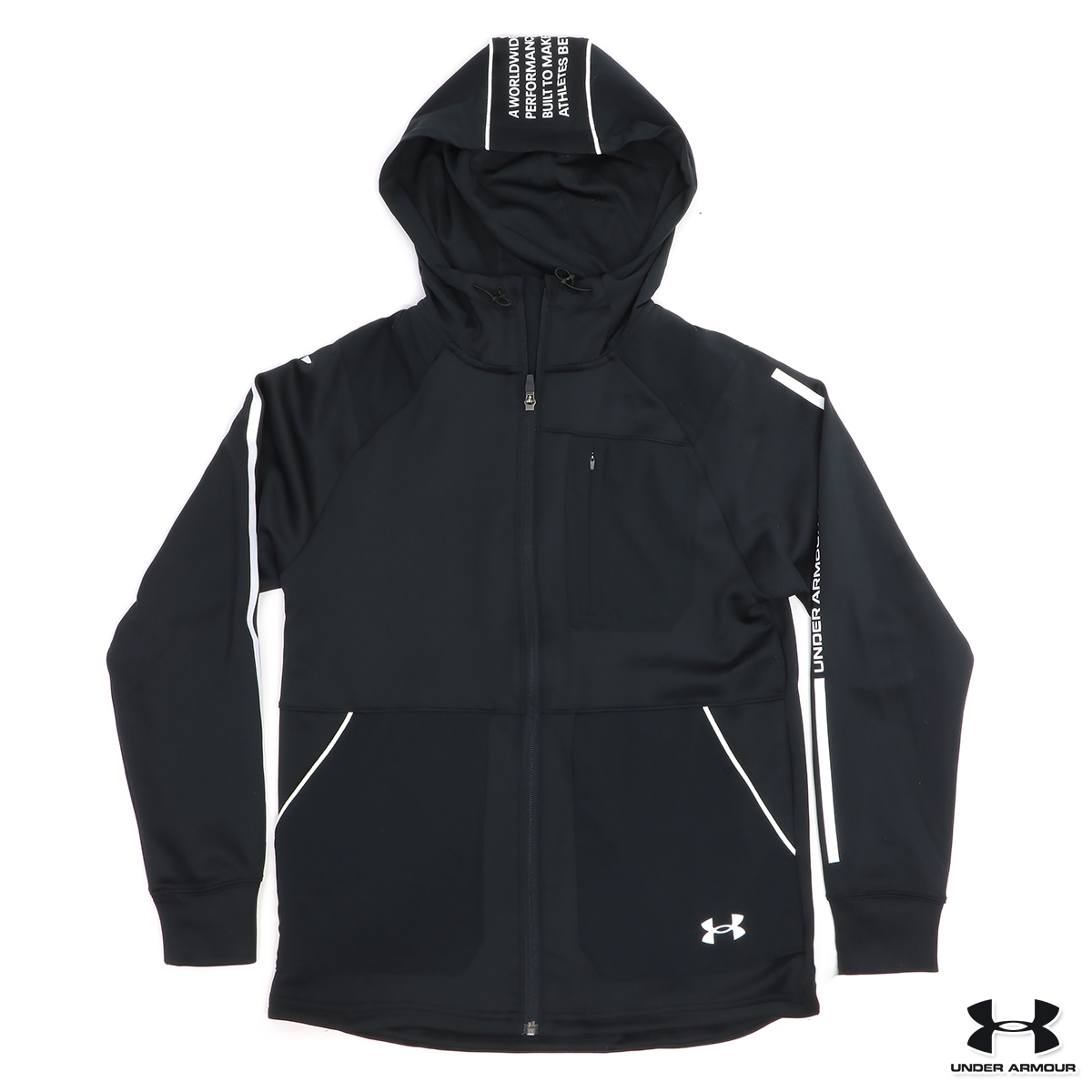 ニット フルジップ ジャケット メンズ/中学生/高校生/大学生 パーカー ブラック 1378380