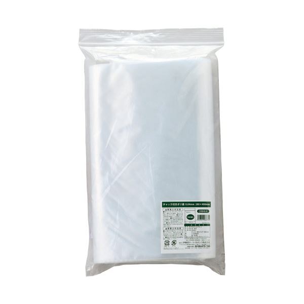 （まとめ） 伊藤忠リーテイルリンク チャック付ポリ袋 0.04x280x400mm CHB40-K 1パック（100枚） [x3セット]
