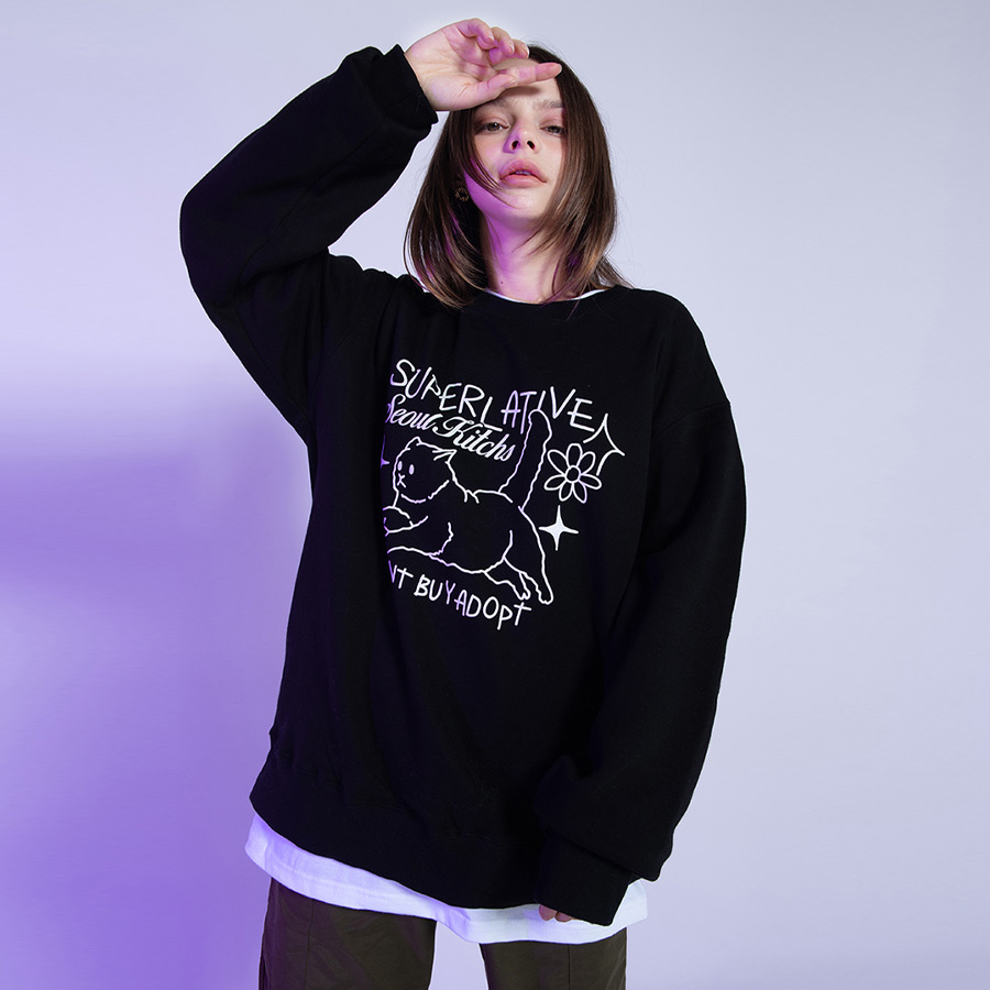 RUNCAT 起毛 マンツーマンTシャツ MTM (SPM4-1SP2082)