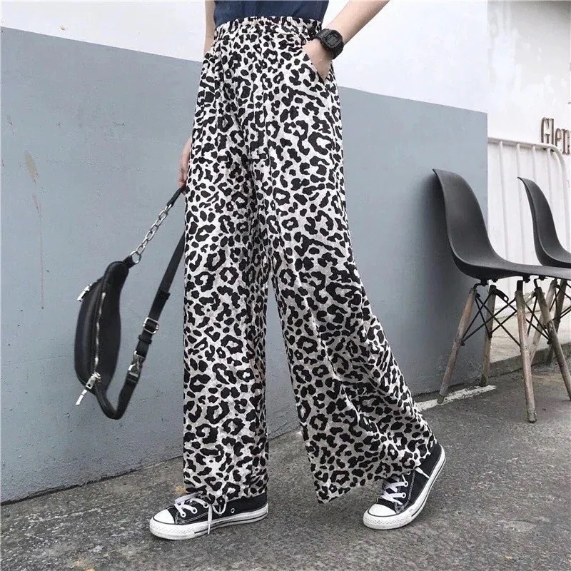 ヒョウ柄 ア ボトムス パンツ レオパード オルチャン ストリート 系 韓版 ベロア