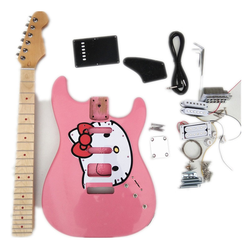 ピンク6弦単波エレキギター桃花心木琴身楓木指板BJ 652