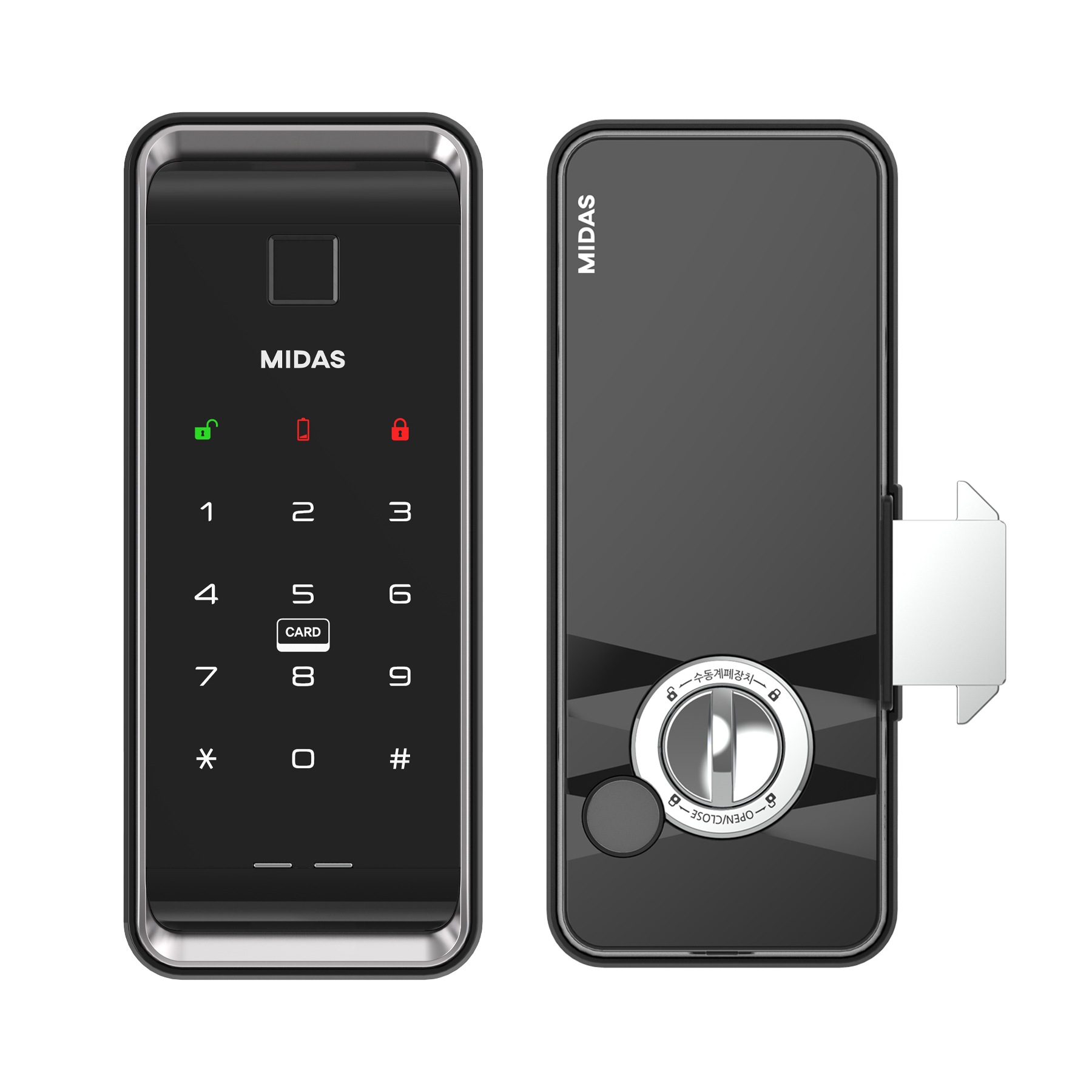 MS5000FDT Sliding lock Hook Door Lock Fingerprint Password