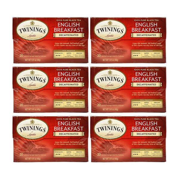 Twinings 6-SET 素敵な 100% Pure Tea 【70%OFF!】 Englis Black