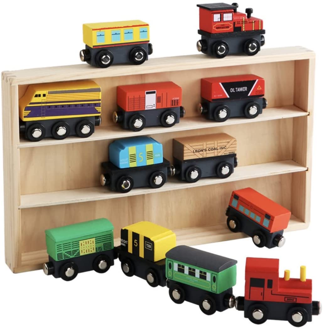 木製電車 ミニカー セット おもちゃ 木製木のおもちゃ 車 おもちゃ 12種類 列車 磁石式 慣性車ミニカー 定番玩具 モデルカー 幼児 ベビー 赤ちゃん 知育玩具 集中力 指先知育 天然木 誕生日 8,765円
