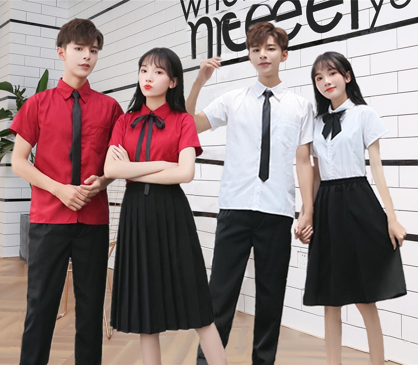 【1つ買うと10つ無料】卒業クラスのユニフォーム大学スタイルの白いシャツ学校の制服ジュニアおよびシニア高校生jkユニフォーム女性の長いスカート新年のパフォーマンスコスム