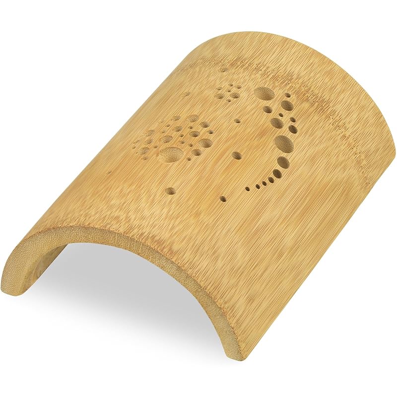 Morikuru(モリクル) 竹枕 日本製 20cm スス竹 月柄 竹首枕 竹硬枕 竹 枕 SG Wonder zone TK07-08 月柄