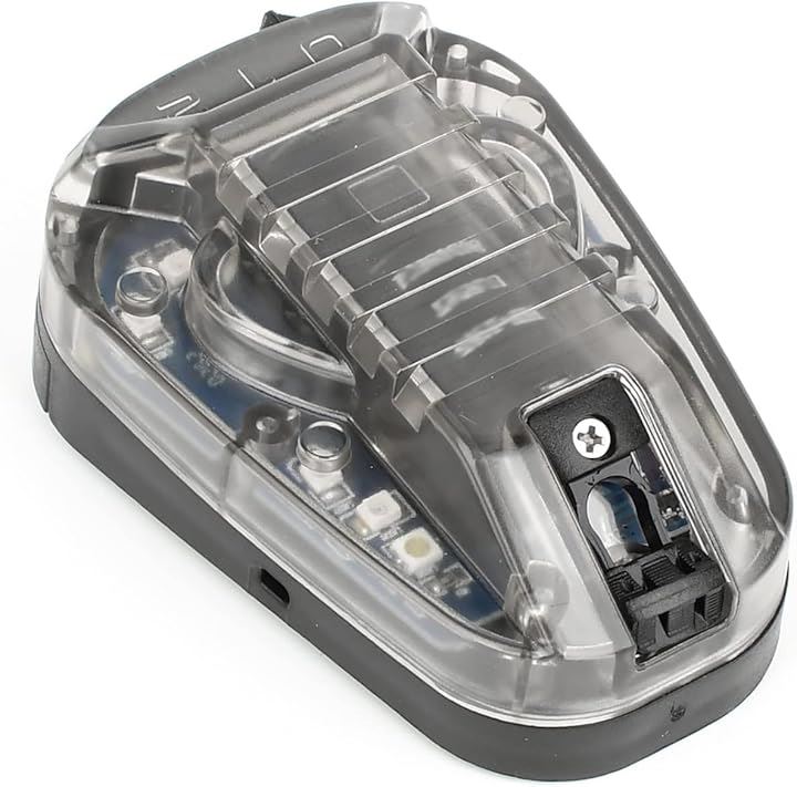 サバゲーヘルメットライト HEL-STAR6 GEN3 シグナルライト IR機能 LED ミリタリー (ブラック（本体）/ ブルー（ライト）)