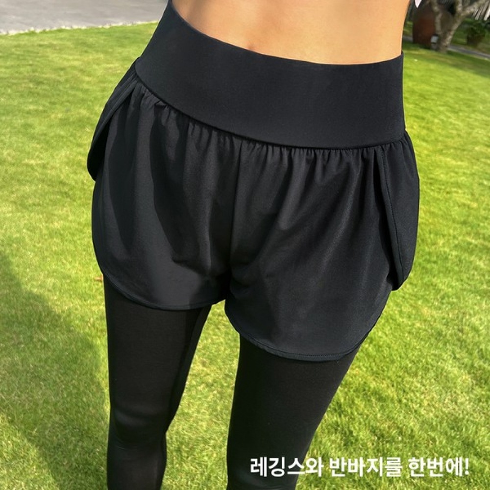 (Vivarup) チューリップショーツウォーターレギンス SW19830F ボディカバーウォーターレギンスラッシュガードパンツ一体型バンディングショーツ