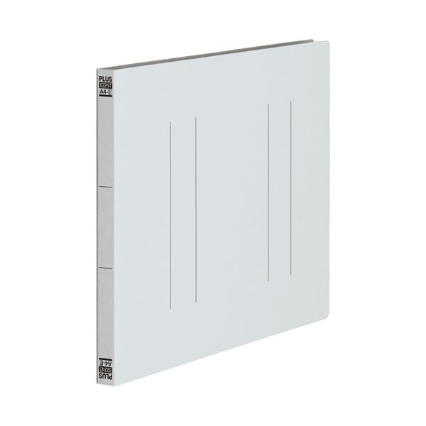 (まとめ）プラス フラットファイル縦罫A4E No.022NT GY 10冊(×10セット)