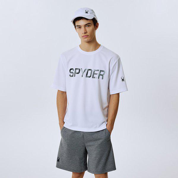 [] メンズランニングメッシュジャカード4.5部丈パンツSPJFCNTR232MCMG