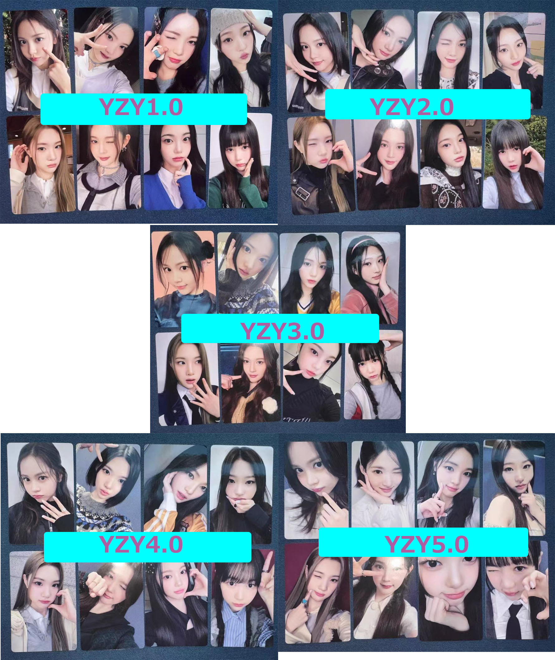 正規品 hearts2hearts H2H The Chase 中華　　一直娯 yzy1.0-5.0　全員８枚セット