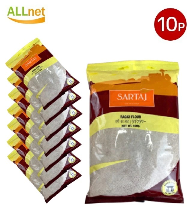 SARTAJ ラギフラワー シコクビエ 500g×10袋セット ラギ粉 ヒエ粉 サルタージ Ragi flour SARTAJ Raggi Flour Kodo Atta 500gMEGA