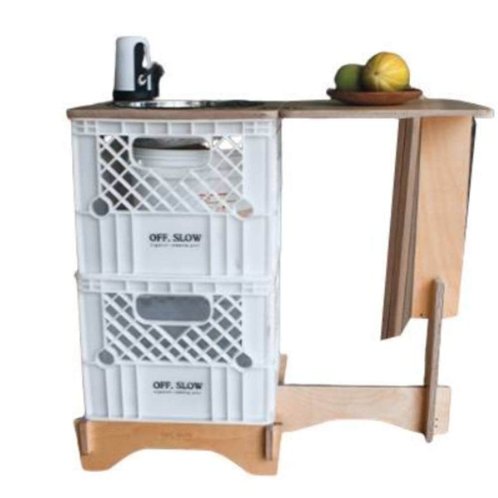 OFS-OP13 ポータブル キャンプ シンク キャンプ 車 屋外 収納付き WHITE 68x34x63cm [並行収入]