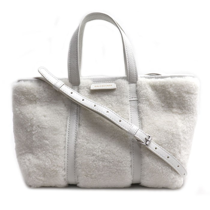 BALENCIAGA バレンシアガ バルベス スモール 2Wayショルダーバッグ ホワイト 671404 レディース 中古