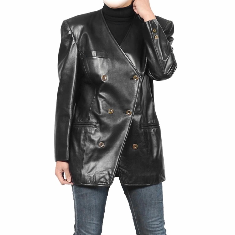 ラム ハーフコート ノーカラーギフト (No.2270-379r)