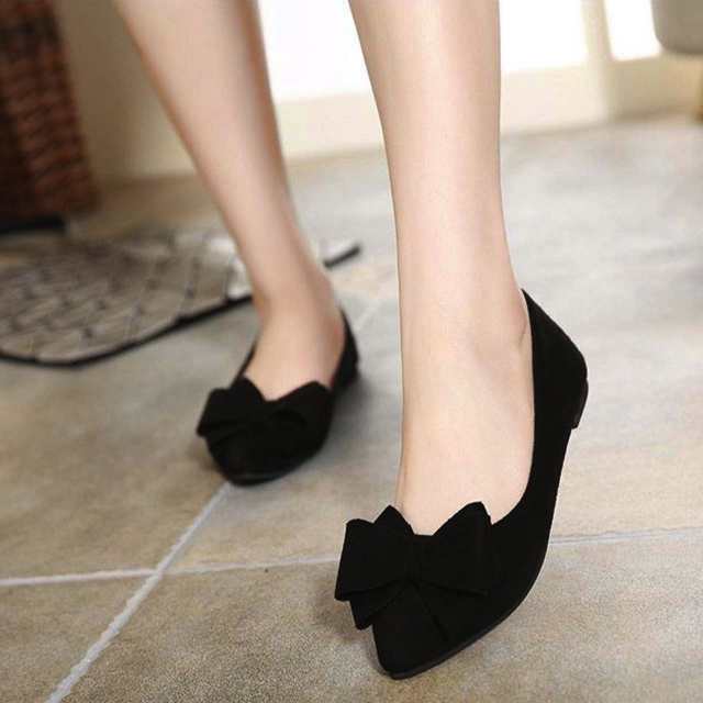 上品なリボン付きフラットシューズパンプス 可愛い 4,818円